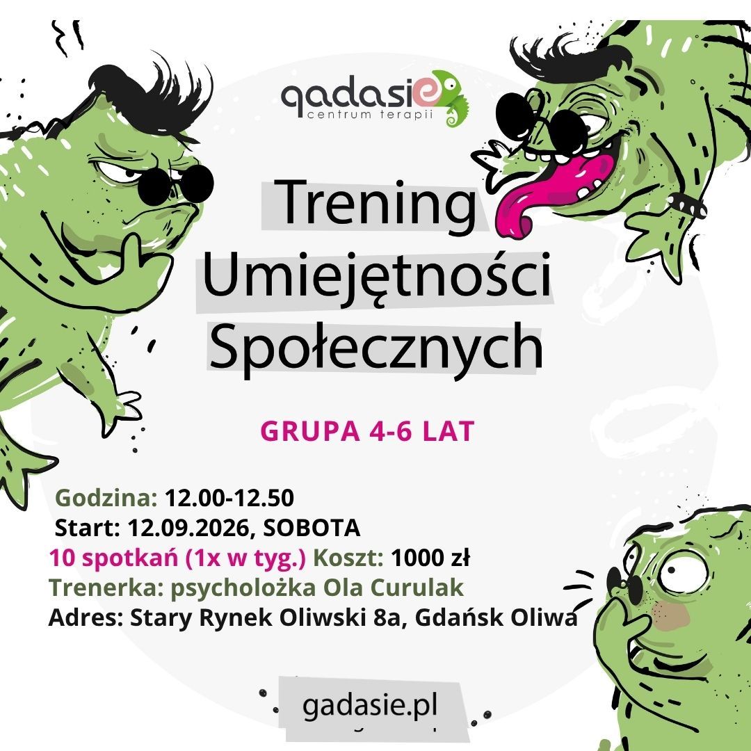 Warsztaty TUS - Wrzesień 2026. Trener: psycholożka Ola Curulak (4-6lat)