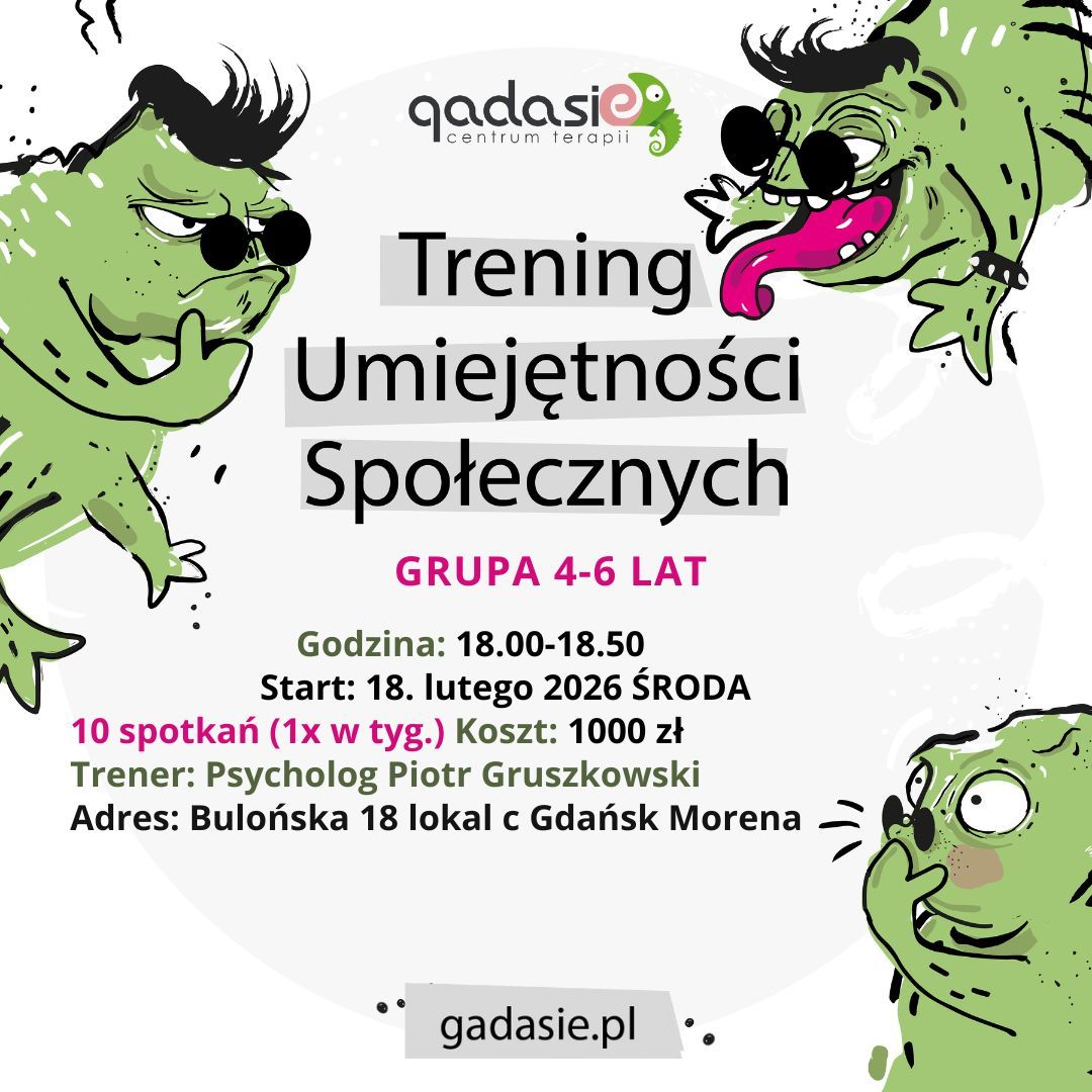 Warsztaty TUS - Luty 2026. Trener: Psycholog Piotr Gruszkowski (4-6lat)