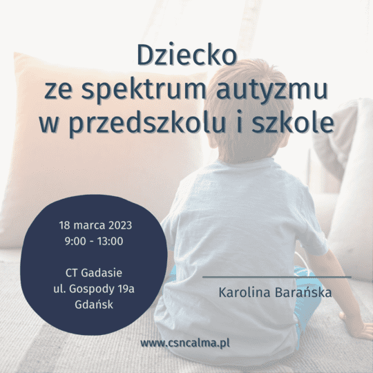 Szkolenie: dziecko ze spektrum autyzmu w przedszkolu i szkole